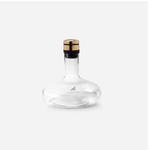 Justin Glass Decanter with Silver Accents